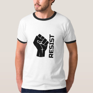 Resist with fist - in black T-Shirt