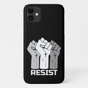 Resist with fist - in white 0003 iPhone 11 case
