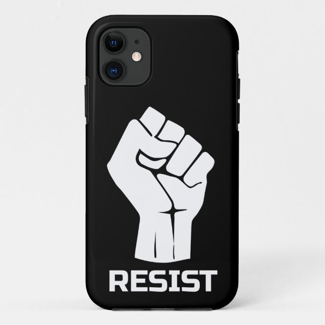 Resist with fist - in white Case-Mate iPhone case (Back)
