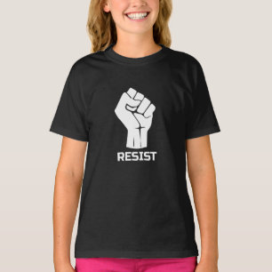 Resist with fist - in white T-Shirt