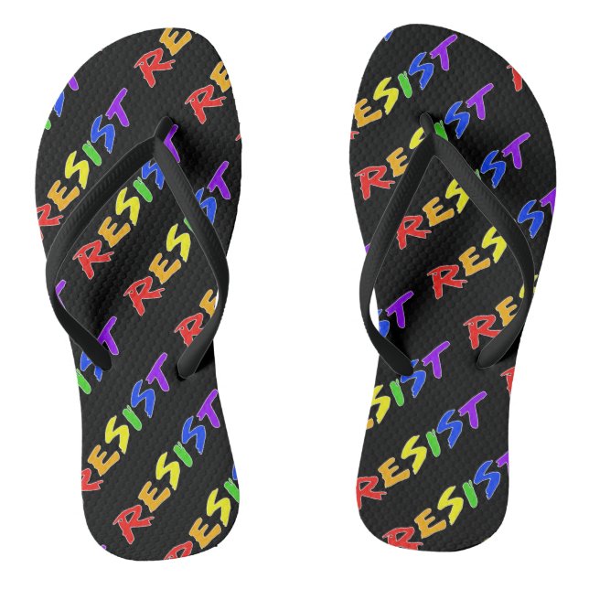 Resist with Pride! Flip Flops (Footbed)