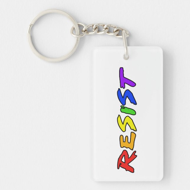Resist with Pride! Key Ring (Front)