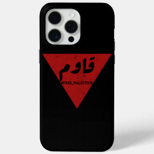 Resist word in arabic with inverted red triangle iPhone 15 pro max case