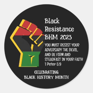 Resistance BLACK HISTORY MONTH 2023 Classic Round Sticker