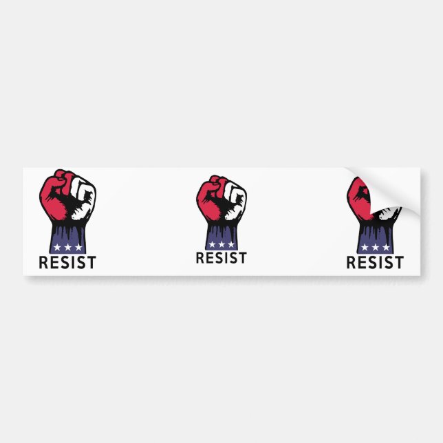 Resistance Fist Fight Political Corruption Bumper Sticker (Front)