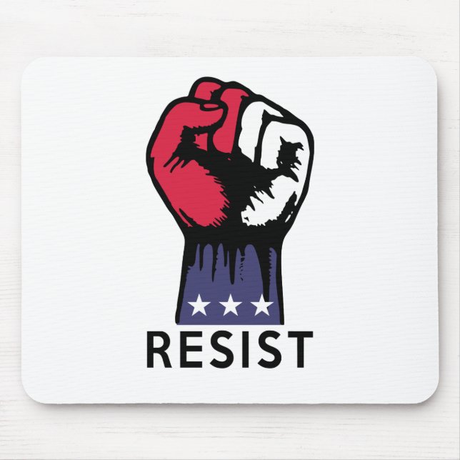Resistance Fist Fight Political Corruption Mouse Mat (Front)