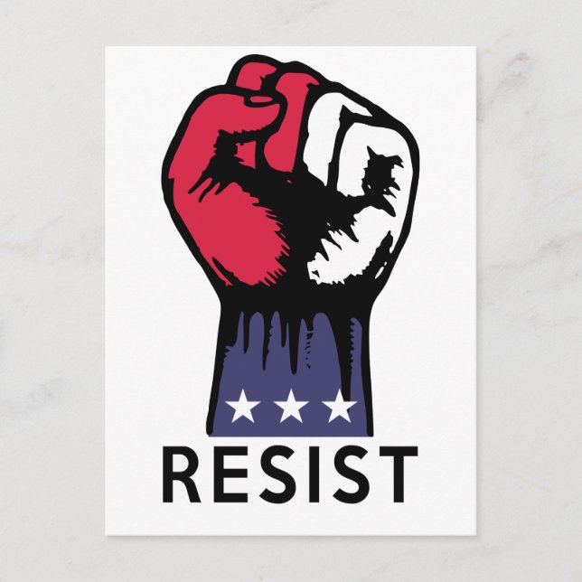 Resistance Fist Fight Political Corruption Postcard (Front)