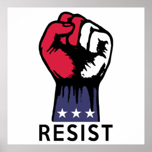 Resistance Fist Fight Political Corruption Poster