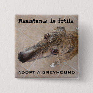 Resistance is futile. 15 cm square badge