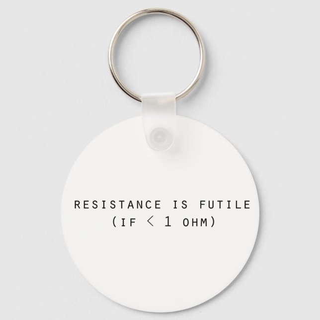 Resistance is futile key ring (Front)