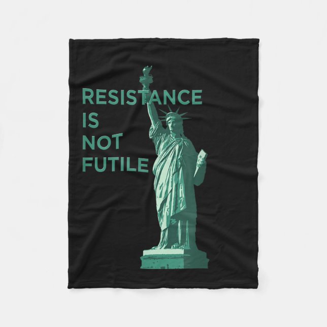 Resistance Is Not Futile Graphic  Fleece Blanket (Front)