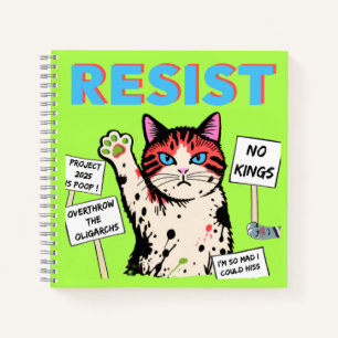 Resistance Protest Cat  Notebook