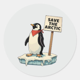 Resistance: The Penguin Fights Back Against Tariff Classic Round Sticker