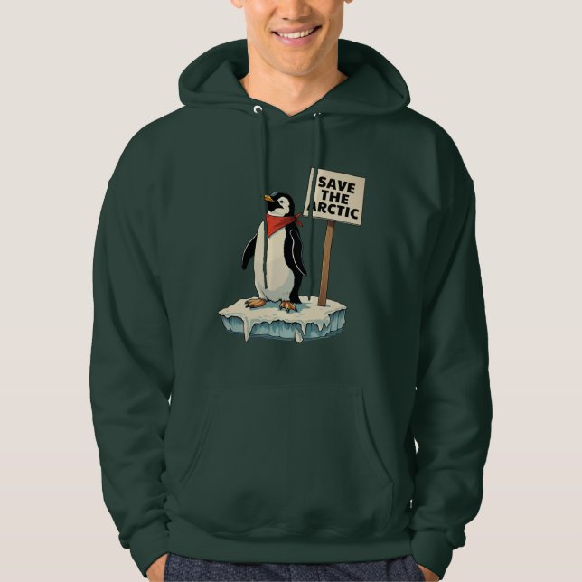 Resistance: The Penguin Fights Back Against Tariff Hoodie (Front)