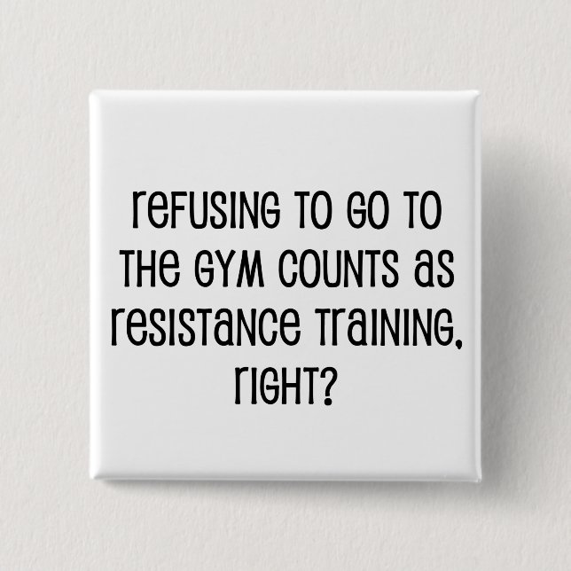 Resistance Training 15 Cm Square Badge (Front)