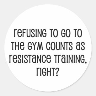 Resistance Training Classic Round Sticker