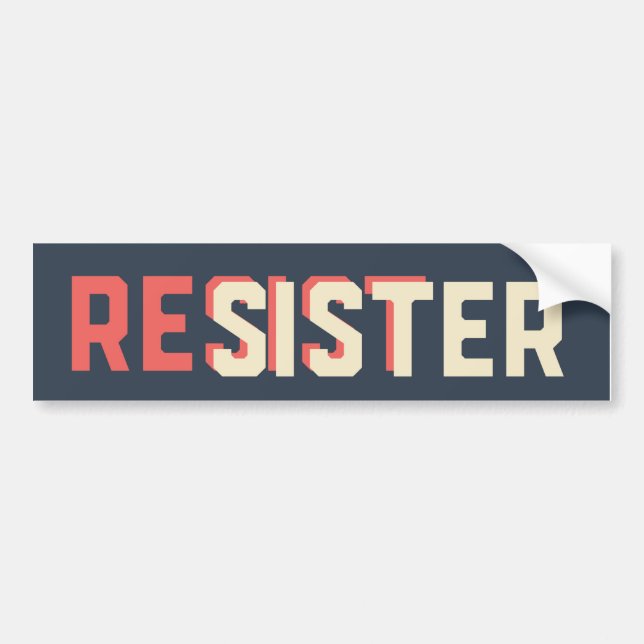 Resister Sister Bumper Sticker (Front)