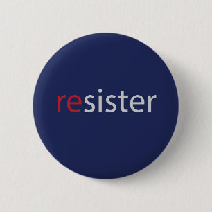 Resister women's march protest slogan 6 cm round badge