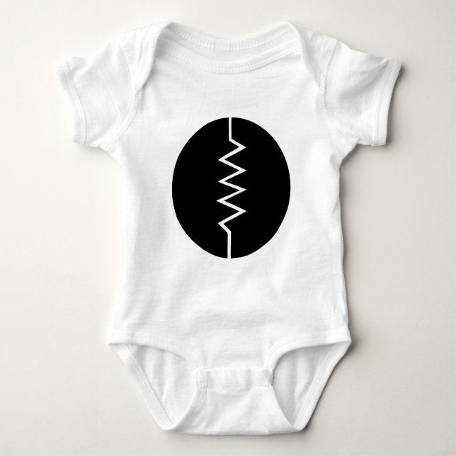 Resistor Symbol - Circled Baby Bodysuit (Front)