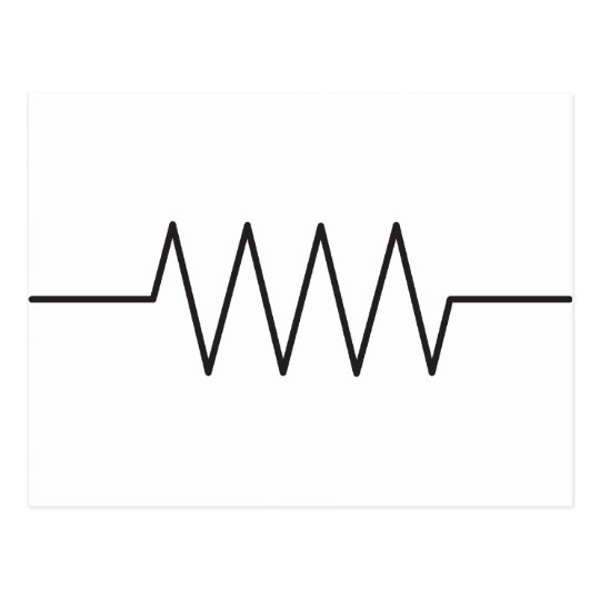 Resistor Symbol Postcard | Zazzle.co.uk