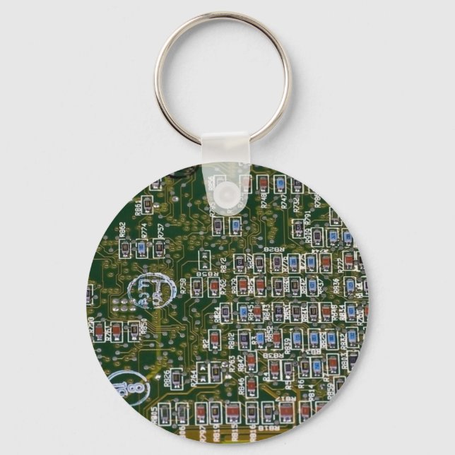 Resistors on a Circuit Board Key Ring (Front)