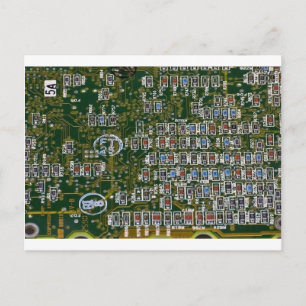 Resistors on a Circuit Board Postcard
