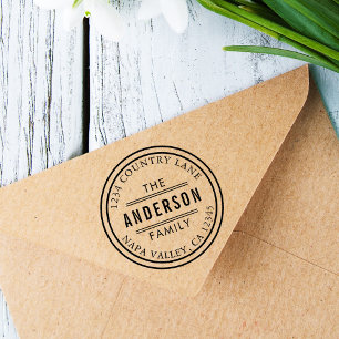 (RESIZED) Create Your Own Circle Return Address Self-inking Stamp