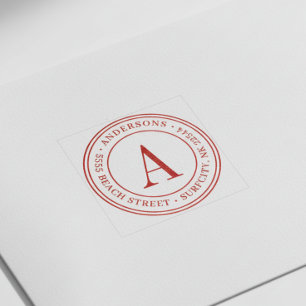 (RESIZED) Elegant Monogram Return Address Self-ink Self-inking Stamp