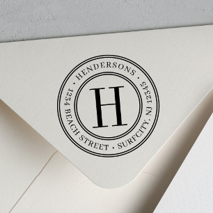 (RESIZED) Elegant Monogram Return Address Self-inking Stamp