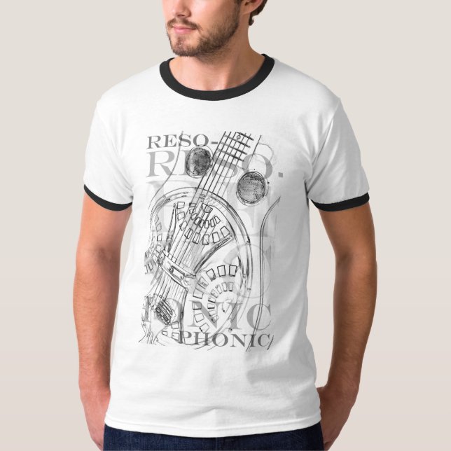 Reso White Text T T-Shirt (Front)
