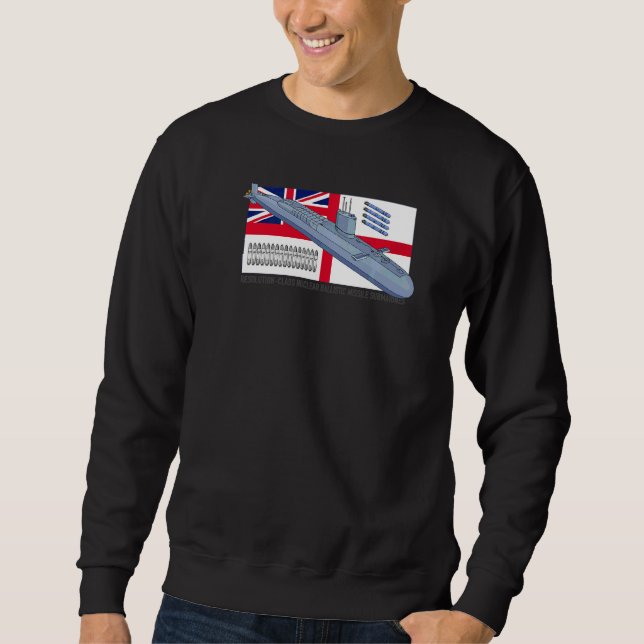 Resolution Class British Submarine Vintage Flag Sweatshirt (Front)