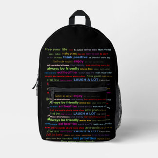 Resolutions Motivational Quotes Backpack