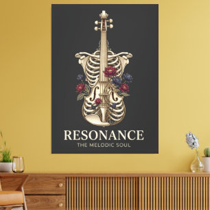Resonance - Anatomical Violin Ribcage Soul Music Canvas Print