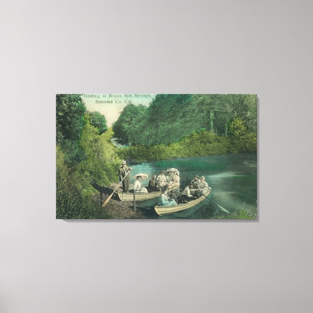 Resorters Boating at the Springs Canvas Print (Front)