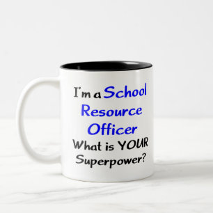 resource officer school Two-Tone coffee mug