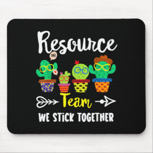 Resource Team, Funny Cactus Crew Resource Teacher  Mouse Mat