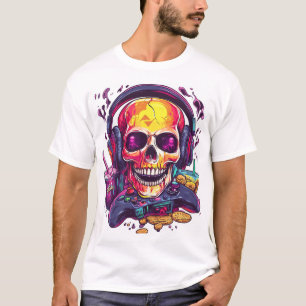 Respawn Ready � Funny Gamer Skull T-Shirt