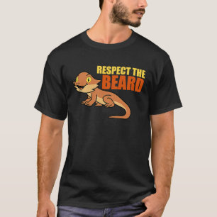Respect Beard Reptiles Bearded Dragon  Owner Graph T-Shirt