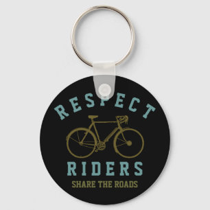 respect bike riders key ring