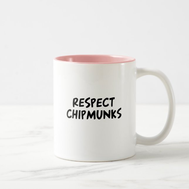 Respect Chipmunks Two-Tone Coffee Mug (Right)