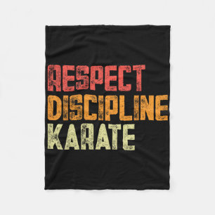 Respect Discipline Karate Fighter Fleece Blanket