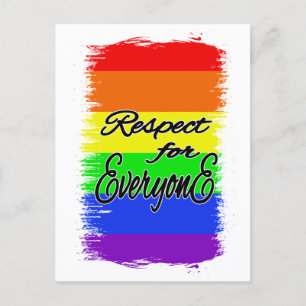 Respect for Everyone   LGBTQ+ Pride Postcard