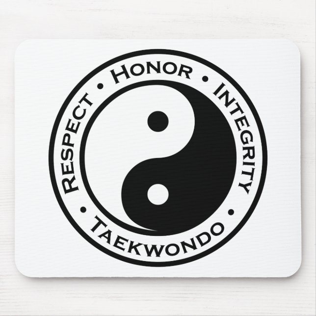 Respect Honour Integrity Taekwondo Mouse Mat (Front)