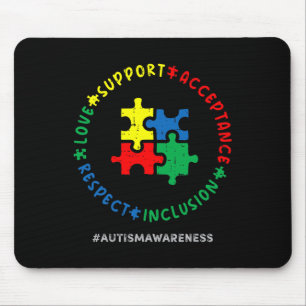 Respect Love Support Autism Awareness Month Women Mouse Mat