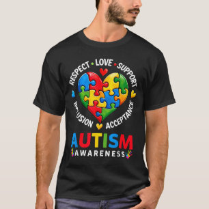 Respect Love Support Inclusion Autism Awareness T-Shirt