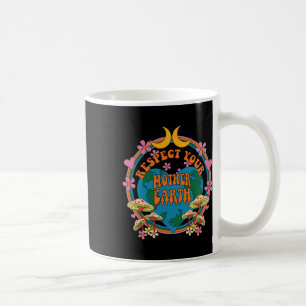 Respect Mother Day Groovy Hippie Mushroom Earth Coffee Mug