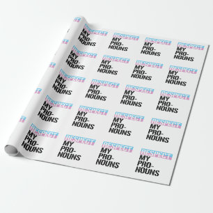 Respect My Pronouns Wrapping Paper
