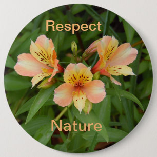 Respect Nature: Day Lily Button
