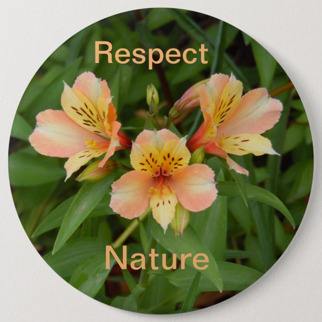Respect Nature: Day Lily Button (Front)