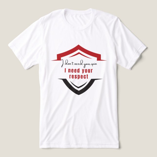 Respect, Not Spin – Disability Pride Empowerment Tri-Blend Shirt (Design Front)